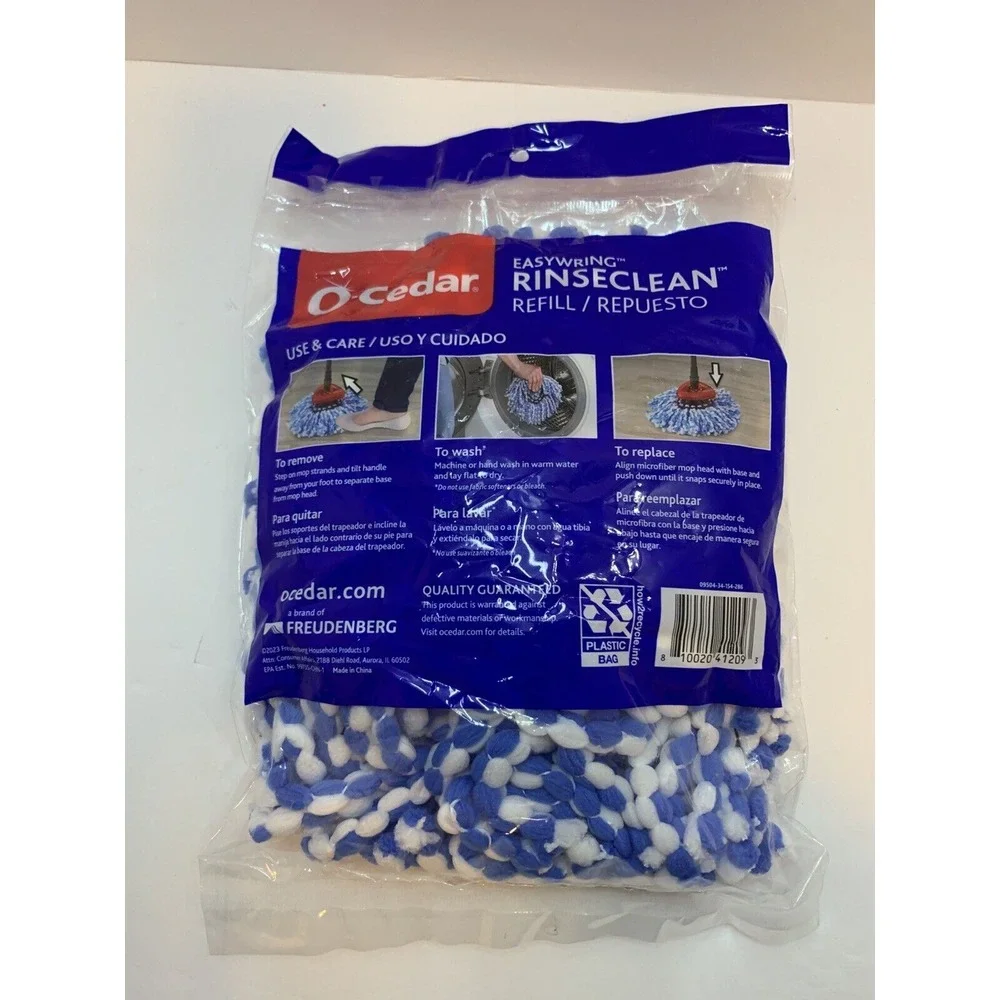 O-Cedar Easy Wring Rinse Clean Spin Mop Head Replacement 2-Tank‎ System
